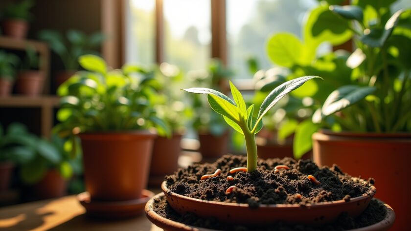 Vers dans le terreau de vos plantes d’intérieur : comprendre les causes et découvrir les solutions efficaces