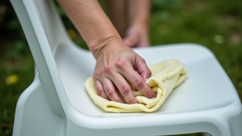 Les astuces efficaces pour nettoyer une chaise de jardin en plastique blanc