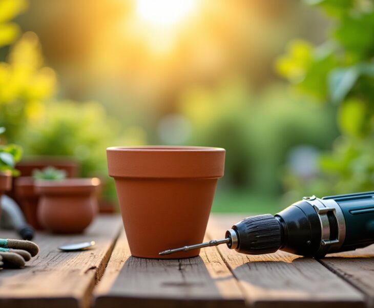 Comment percer des trous de drainage dans un pot en terre cuite sans le fissurer : astuces et méthodes efficaces