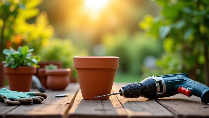 Comment percer des trous de drainage dans un pot en terre cuite sans le fissurer : astuces et méthodes efficaces