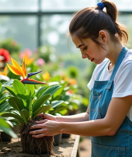 Les secrets pour tailler en toute sécurité les racines de votre Strelitzia lors du rempotage