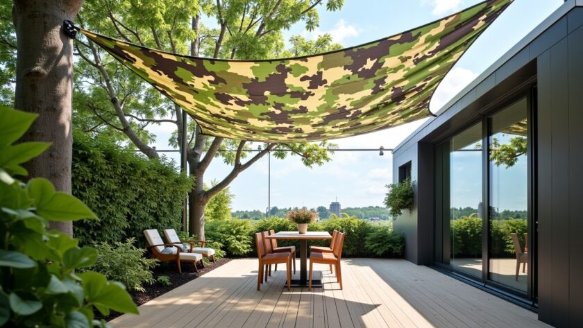 Filets de camouflage : une voile d'ombrage innovante et esthétique pour sublimer votre terrasse