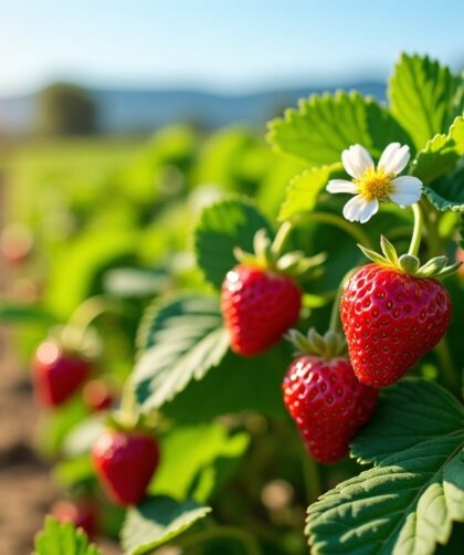 Quelle est la récolte moyenne d'un fraisier en fraises ?